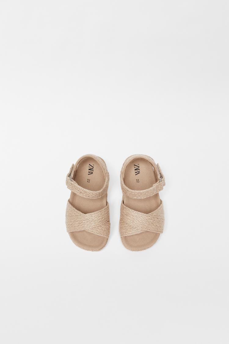 JUTE ESPADRILLE SANDALS Ecru White ZARA Turkey